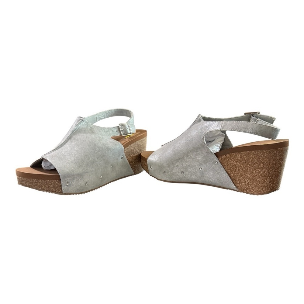 Volatile Division Grey Wedge Sandals - Picture 4 of 7